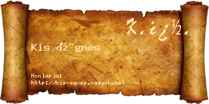 Kis Ágnes névjegykártya